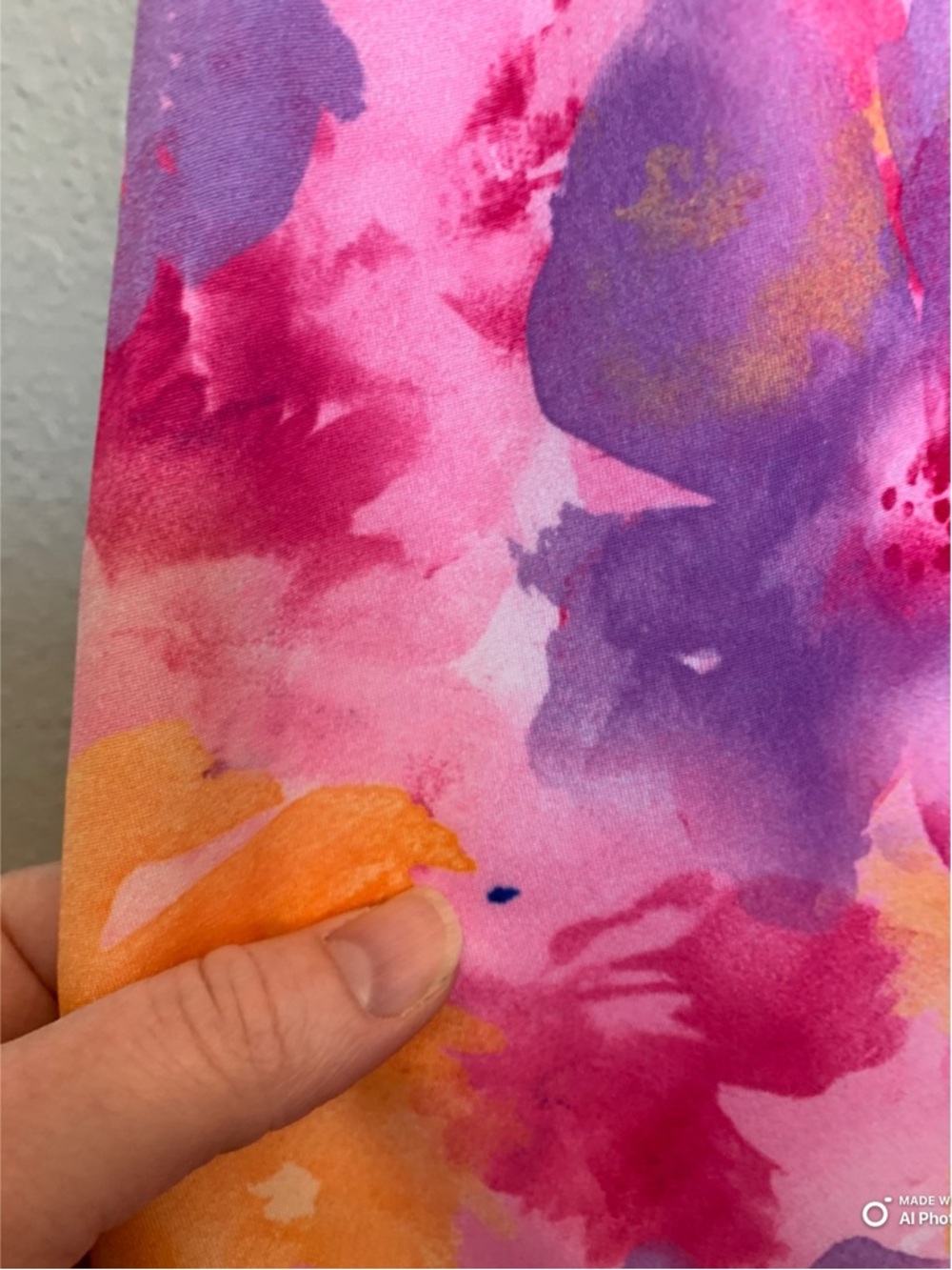 Floral Tie-Dye Cutout Slip Midi Dress - Pink & Purple - Picture 7 of 16